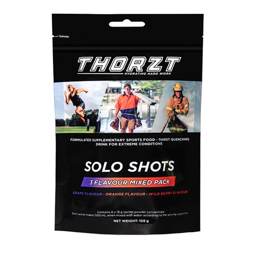 Thorzt Low Sugar Solo Shot 3 Flavours 6 Pack 18g