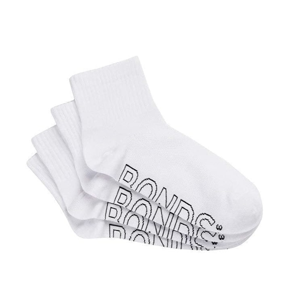 Bonds Womens Cushioned 1/4 Crew Socks 4 Pack