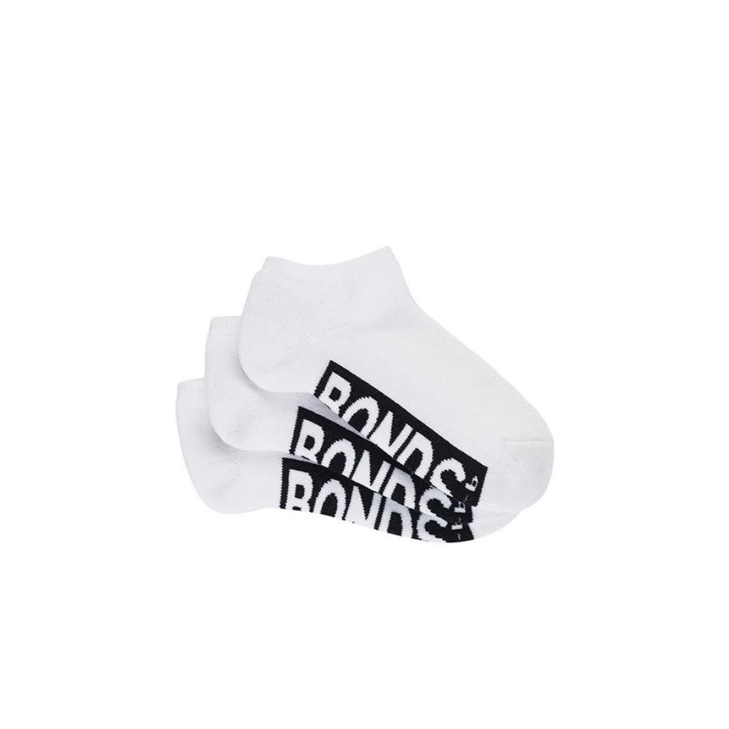 Bonds Kids Cushioned Low Cut Crew Socks 3 Pack