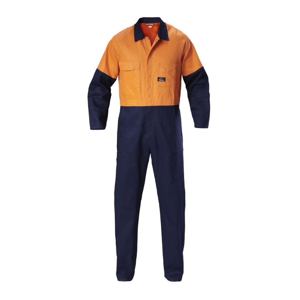 Hi Vis Cotton Drill Coverall L/S