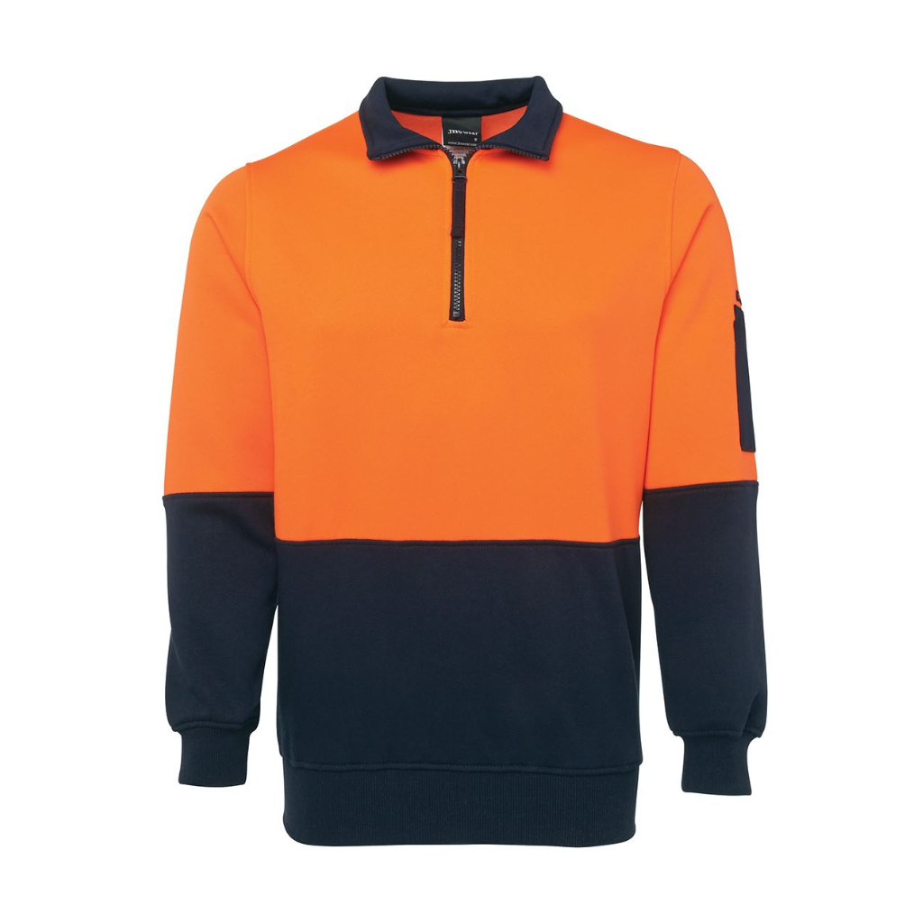 Jbs Wear 6HVFH Hi Vis 1/2 Zip Fleecy Jumper