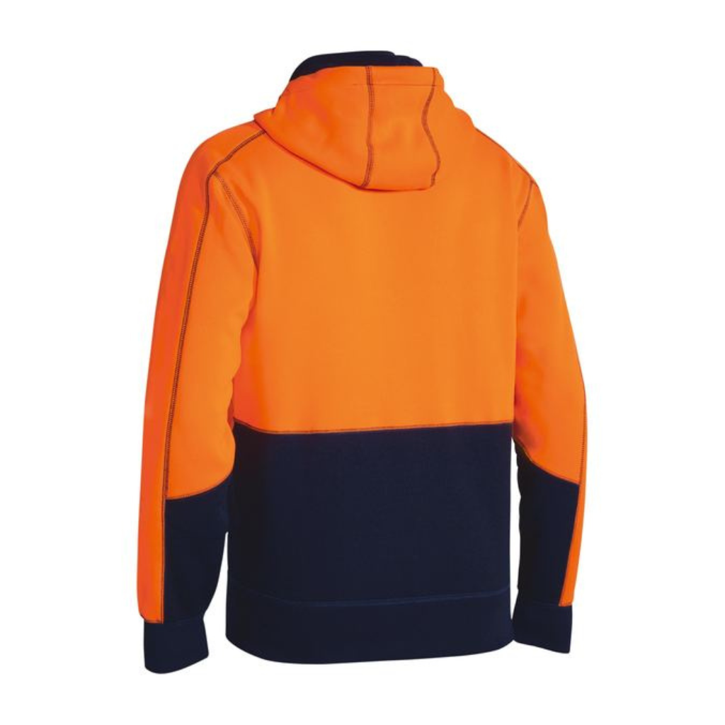 Hi Vis Zip Front Fleece Hoodie
