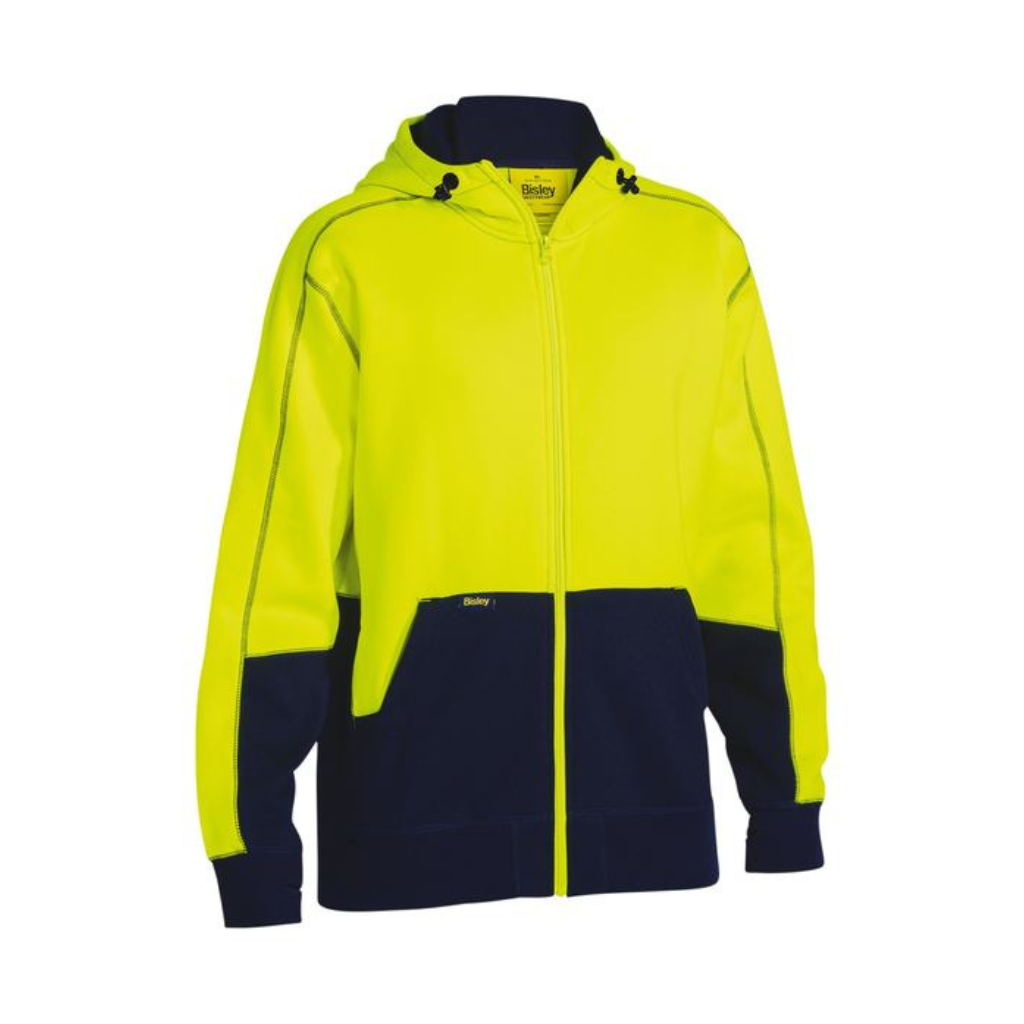 Hi Vis Zip Front Fleece Hoodie